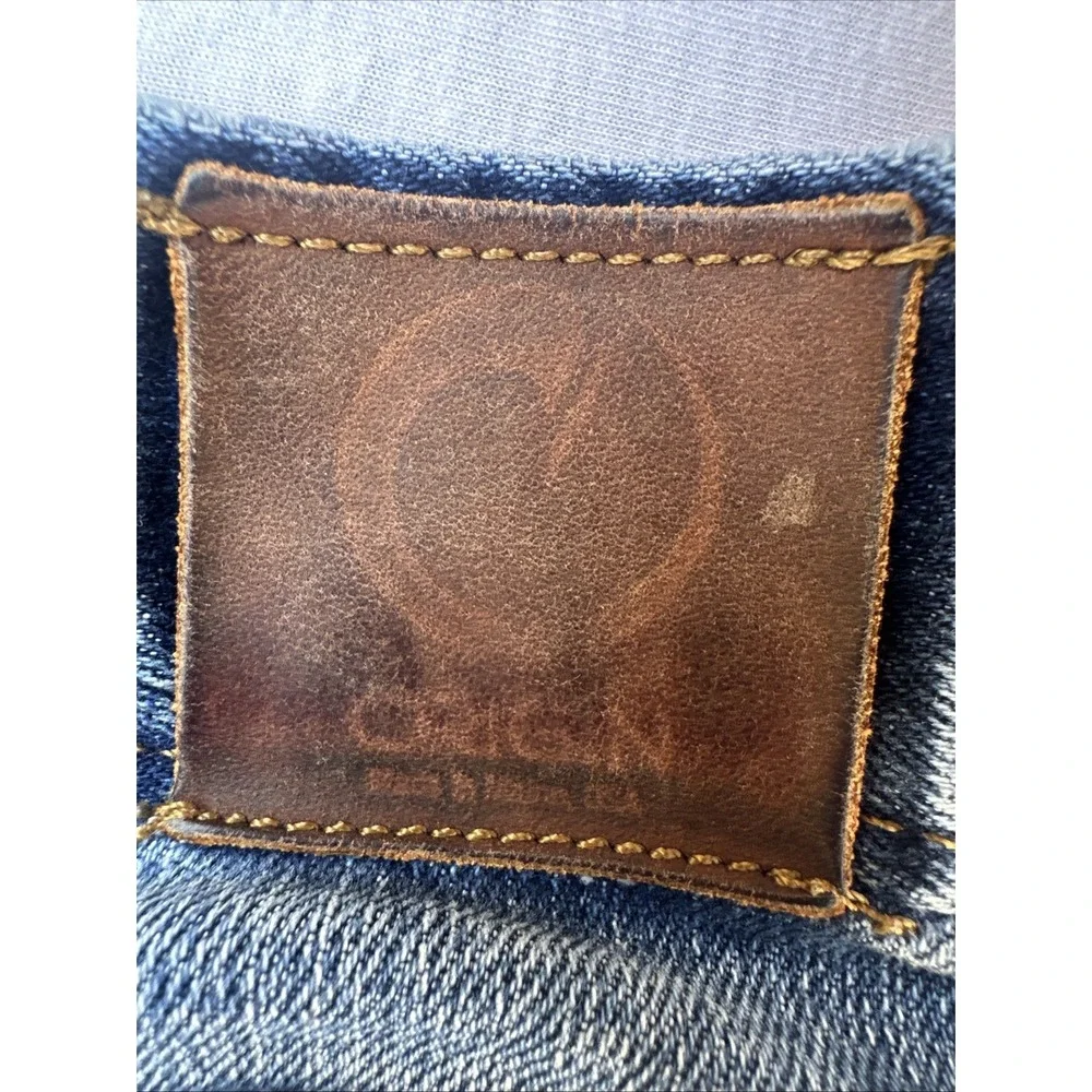Lot of Origin Maine Jeans Men Blue Sz 40x30 Embroidered Logo Distressed USA Made